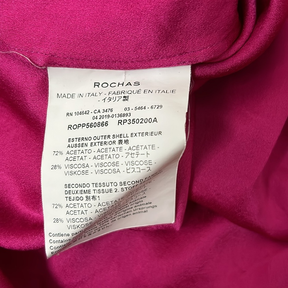 EUC RTR ROCHAS PARIS RUFFLE TOP WITH BACK KEYHOLE DETAIL FR48 - Picture 8 of 8